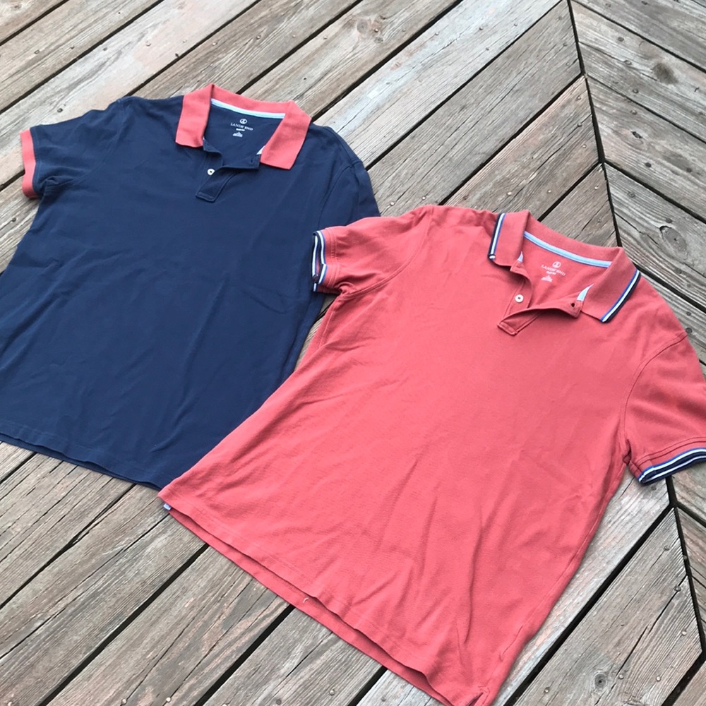 Pair of Lands’ End cotton jerseys M-L